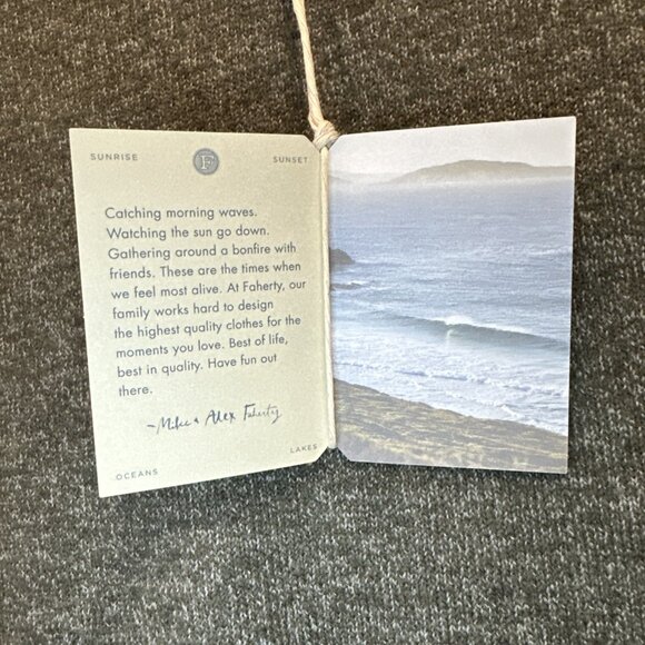 Faherty Men’s XXL Sweater Olive Heather Jackson Crew Pullover Knit Long Sleeve - Picture 8 of 8